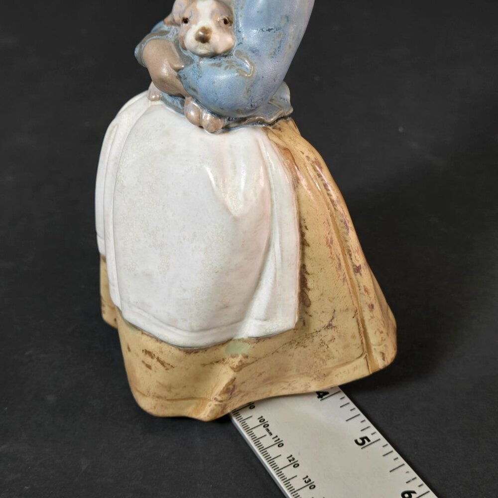 Vintage 70s Lladro Figurine Girl Holding Bunny Rabbit Gres Porcelain Spain 2094 - Picture 12 of 13
